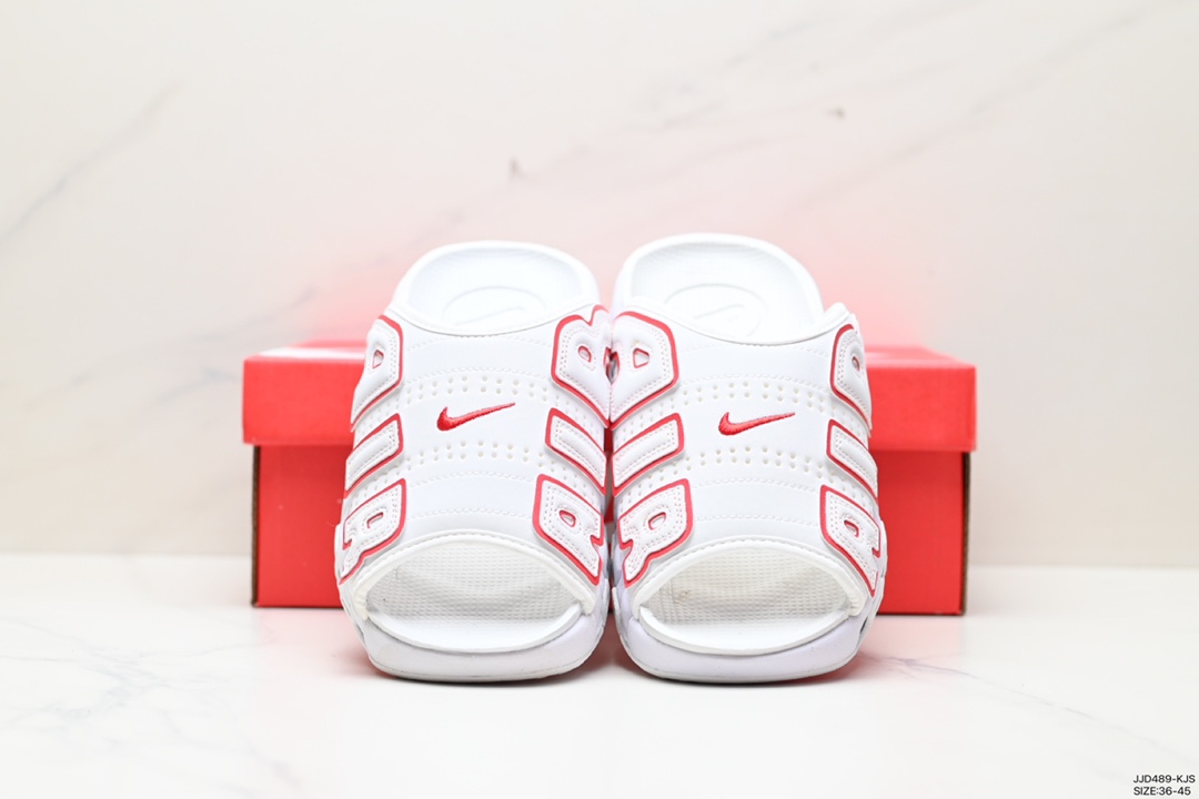 130 NIKE AIR MORE Uptempo Slide皮蓬拖鞋 FB7815-100