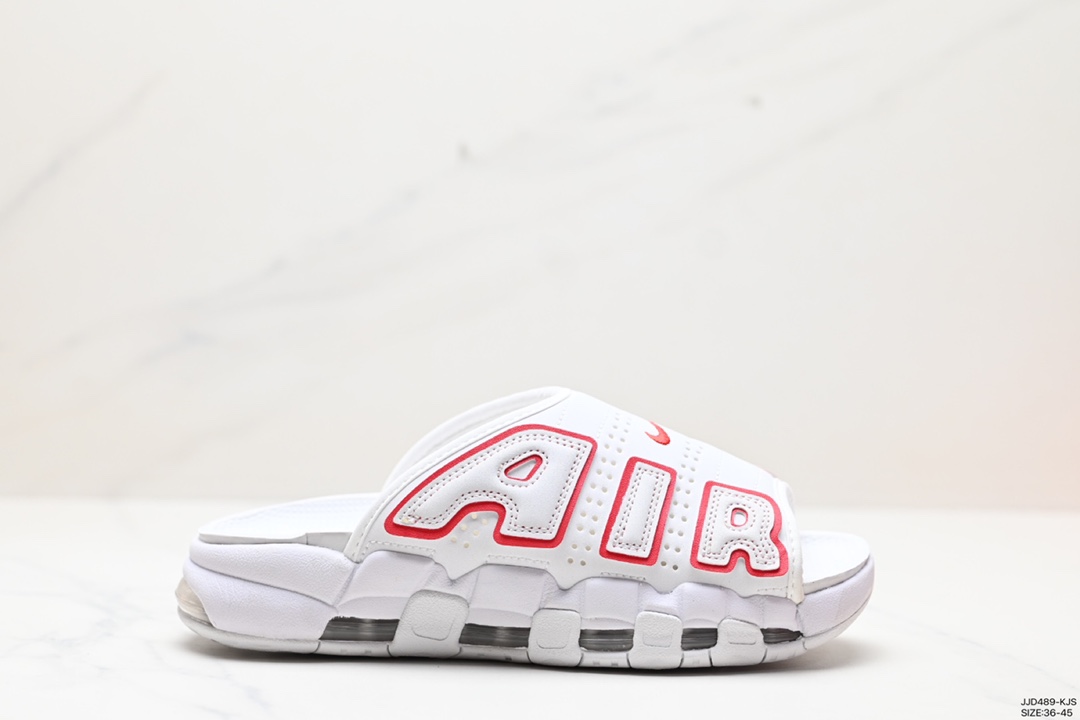 130 NIKE AIR MORE Uptempo Slide皮蓬拖鞋 FB7815-100