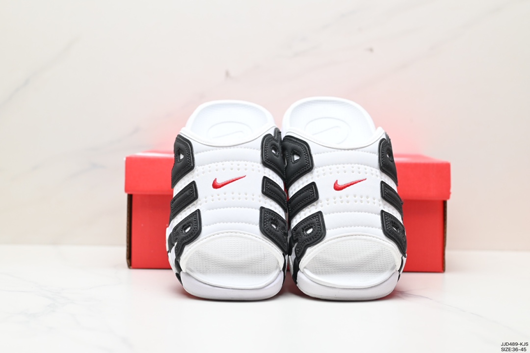 130 NIKE AIR MORE Uptempo Slide皮蓬拖鞋 FB7815-100