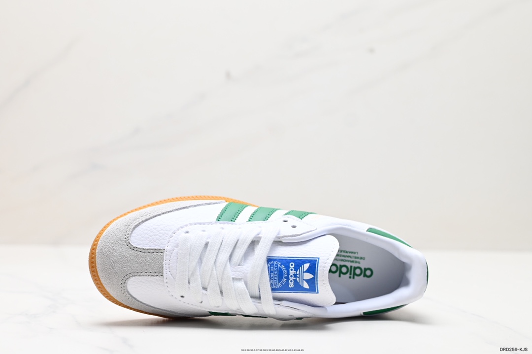 110 阿迪达斯三叶草Adidas Originals Samba Vegan OG桑巴舞板鞋 IE3437