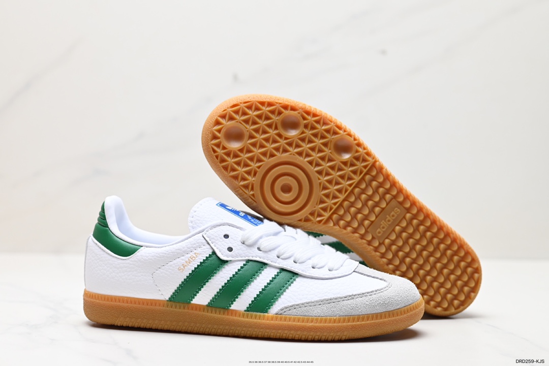 110 阿迪达斯三叶草Adidas Originals Samba Vegan OG桑巴舞板鞋 IE3437