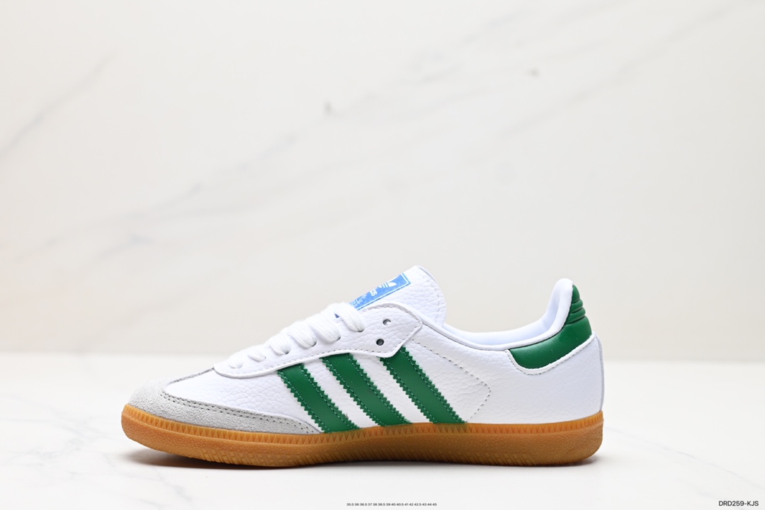 110 阿迪达斯三叶草Adidas Originals Samba Vegan OG桑巴舞板鞋 IE3437