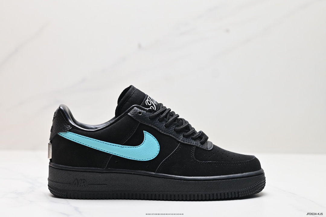 170 联名奢侈品大牌-蒂芙尼/Tiffany & Co. x Nike Air Force 1 Low SP”1837“空军一号板鞋“联名黑蒂芙尼蓝” DZ1382-001