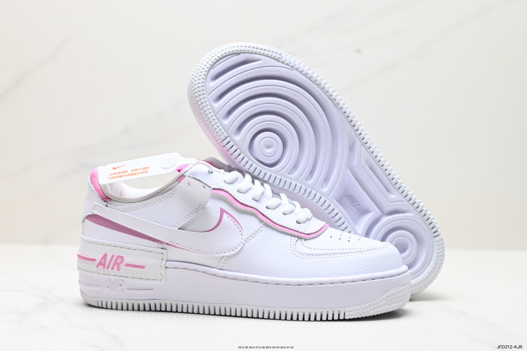 170 Nike WMNS Air Force 1 Shadow 马卡龙军空一号轻增量高低帮搭百板鞋 CI0919-102