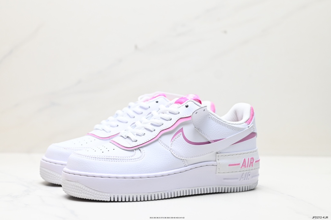 170 Nike WMNS Air Force 1 Shadow 马卡龙军空一号轻增量高低帮搭百板鞋 CI0919-102