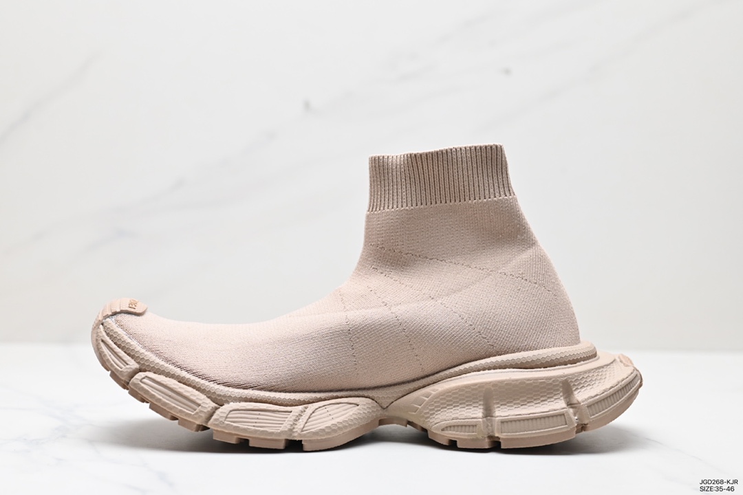 180 巴黎世家BALENCIAGA 3XL Sock Knit Sneaker 3XL针织系列中帮运动鞋“针织LOGO”758483 W2DG1 1090