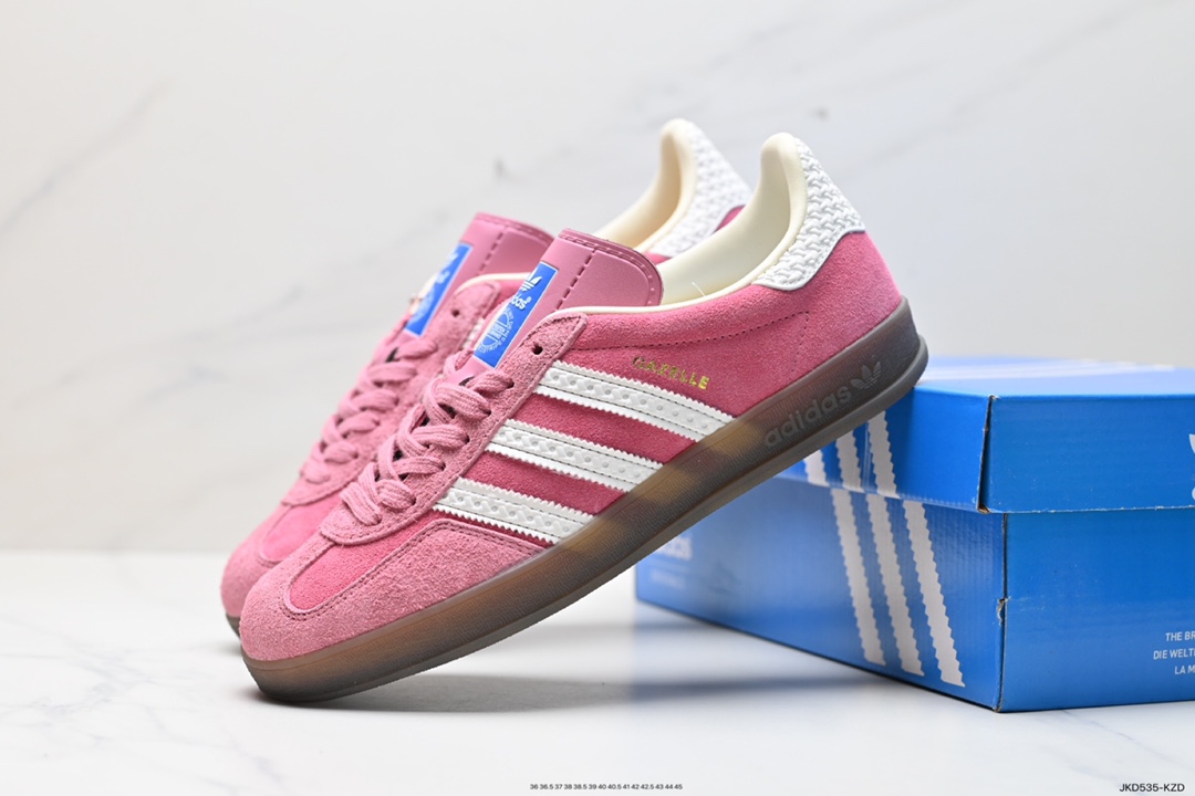 160 阿迪达斯Adidas Originals Gazelle Indoor 三叶草复古防滑耐磨低帮板鞋 HQ8717