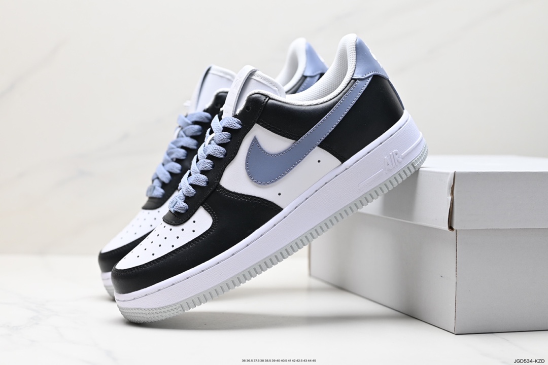 180 Nike Air Force 1 Low 白黑灰 空军一号低帮休闲板鞋  FD9065-100