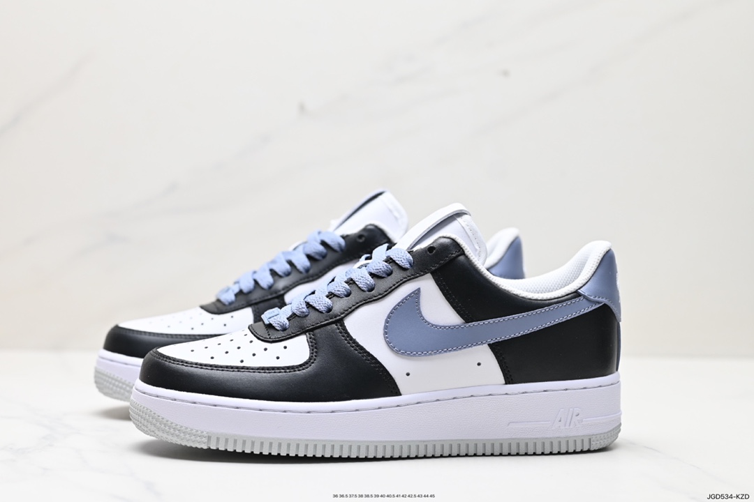 180 Nike Air Force 1 Low 白黑灰 空军一号低帮休闲板鞋  FD9065-100