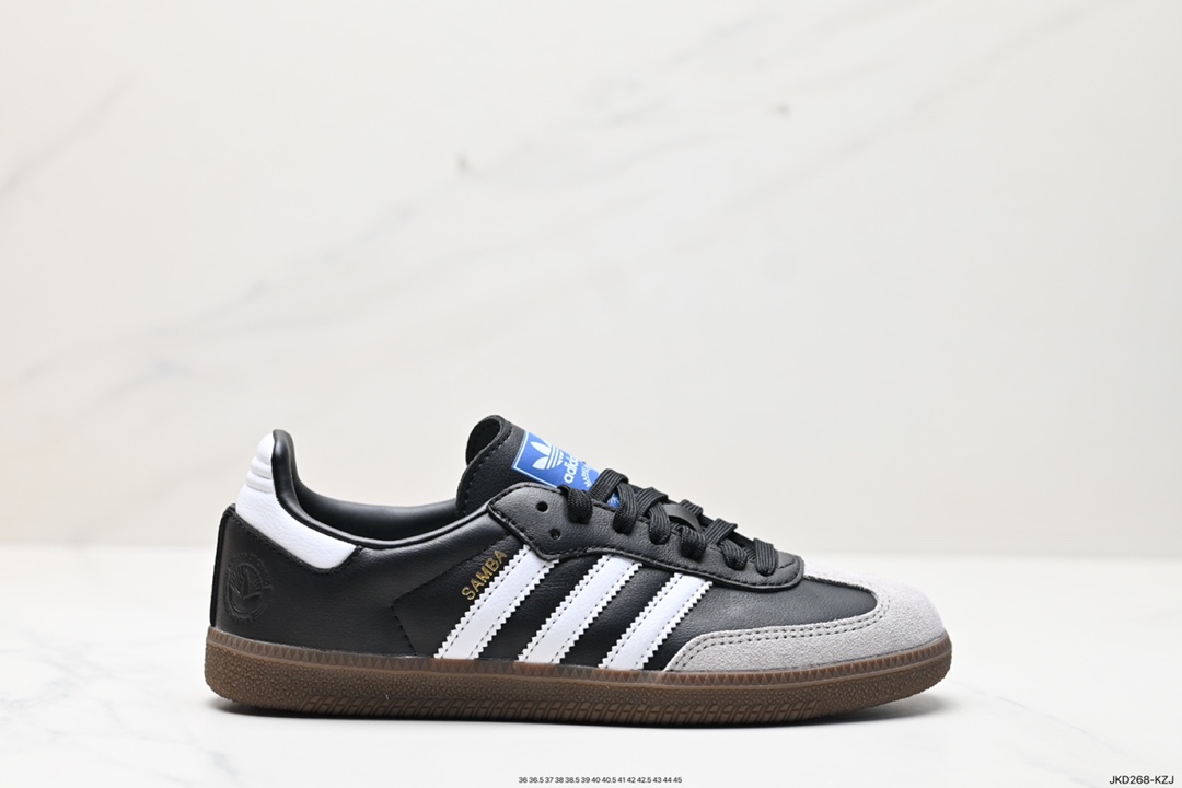 160 阿迪达斯三叶草Adidas Originals Samba Vegan OG”SPD”桑巴舞板鞋 B75806