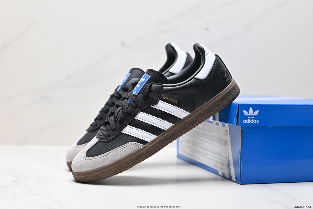 160 阿迪达斯三叶草Adidas Originals Samba Vegan OG”SPD”桑巴舞板鞋 B75806