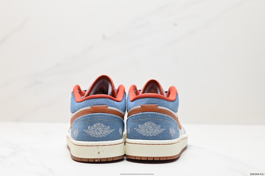 230 耐克Nike Air Jordan 1 Low SE”Phantom Denim Swoosh”AJ1乔丹一代篮球鞋“灰棕牛仔蓝情人节”FZ5045-091