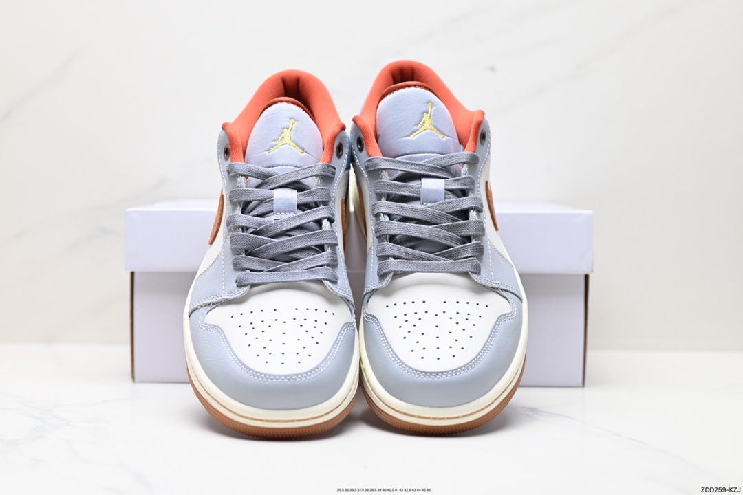 230 耐克Nike Air Jordan 1 Low SE”Phantom Denim Swoosh”AJ1乔丹一代篮球鞋“灰棕牛仔蓝情人节”FZ5045-091