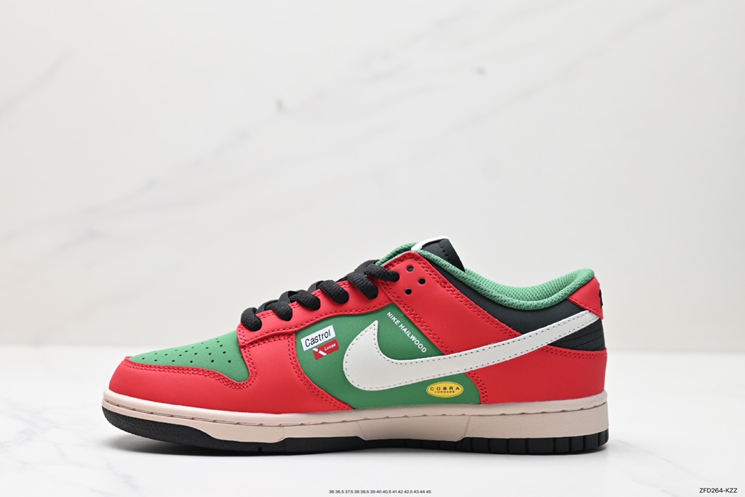 280 高端定制 Nike SB Dunk Low 赛车红绿 配色低帮休闲运动滑板板鞋 MU0232-361