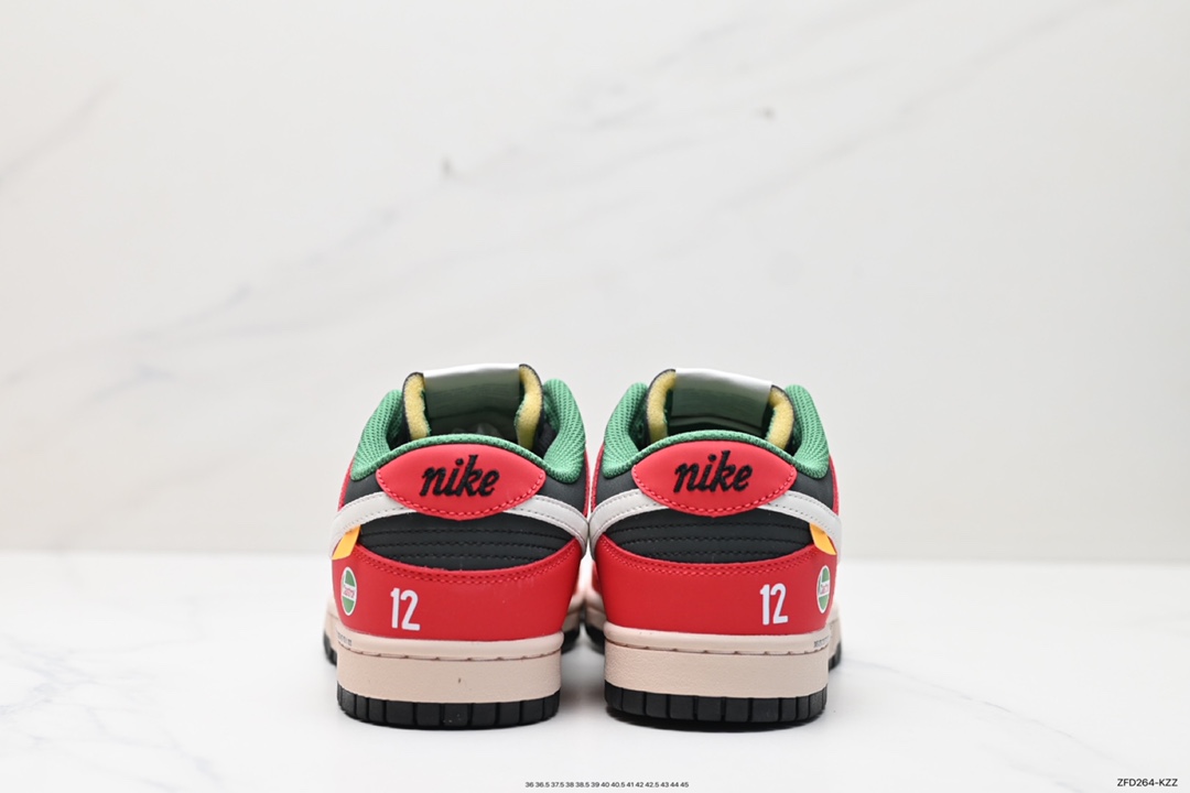 280 高端定制 Nike SB Dunk Low 赛车红绿 配色低帮休闲运动滑板板鞋 MU0232-361