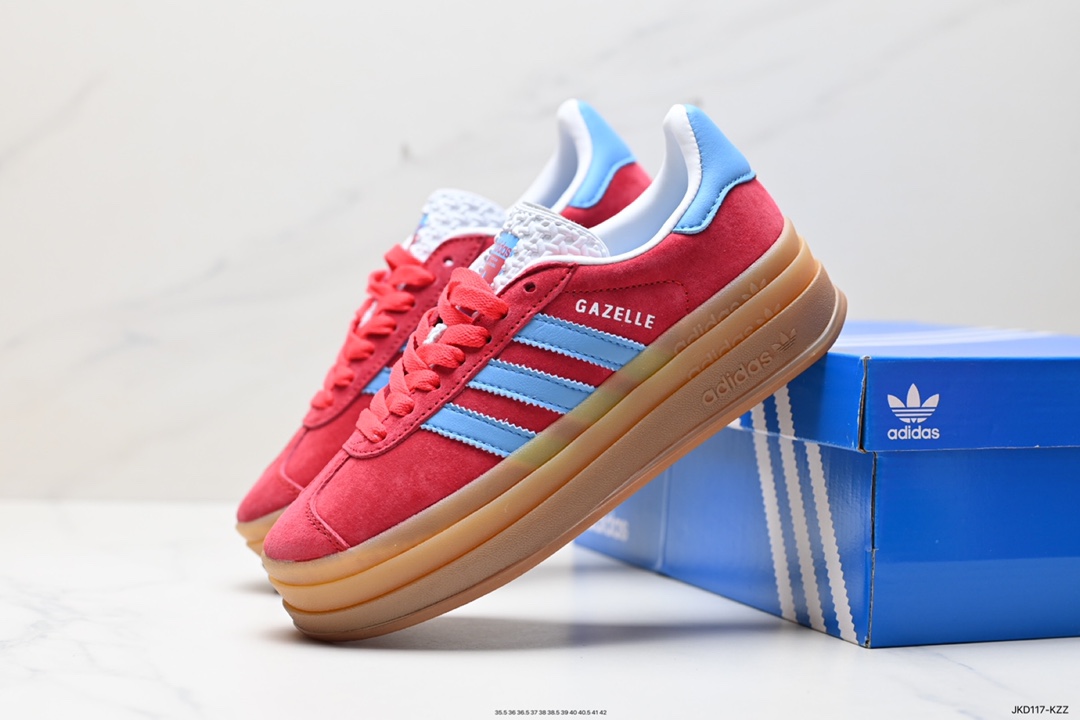 160 阿迪达斯Adidas Originals Gazelle Bold W 羚羊松糕板鞋 IE0421