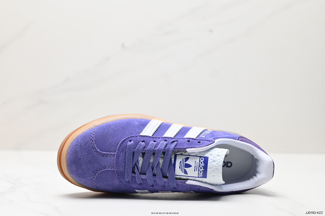 130 阿迪达斯Adidas Originals Gazelle Bold W 羚羊松糕系列板鞋 紫色生胶底” IE0419