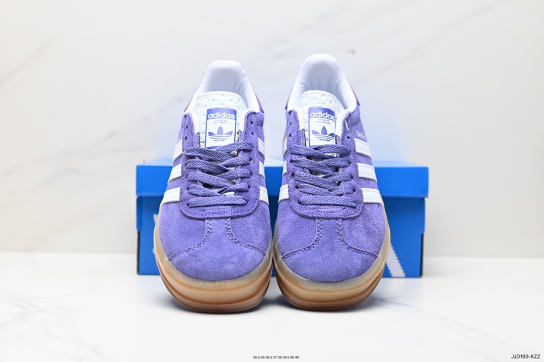 130 阿迪达斯Adidas Originals Gazelle Bold W 羚羊松糕系列板鞋 紫色生胶底” IE0419