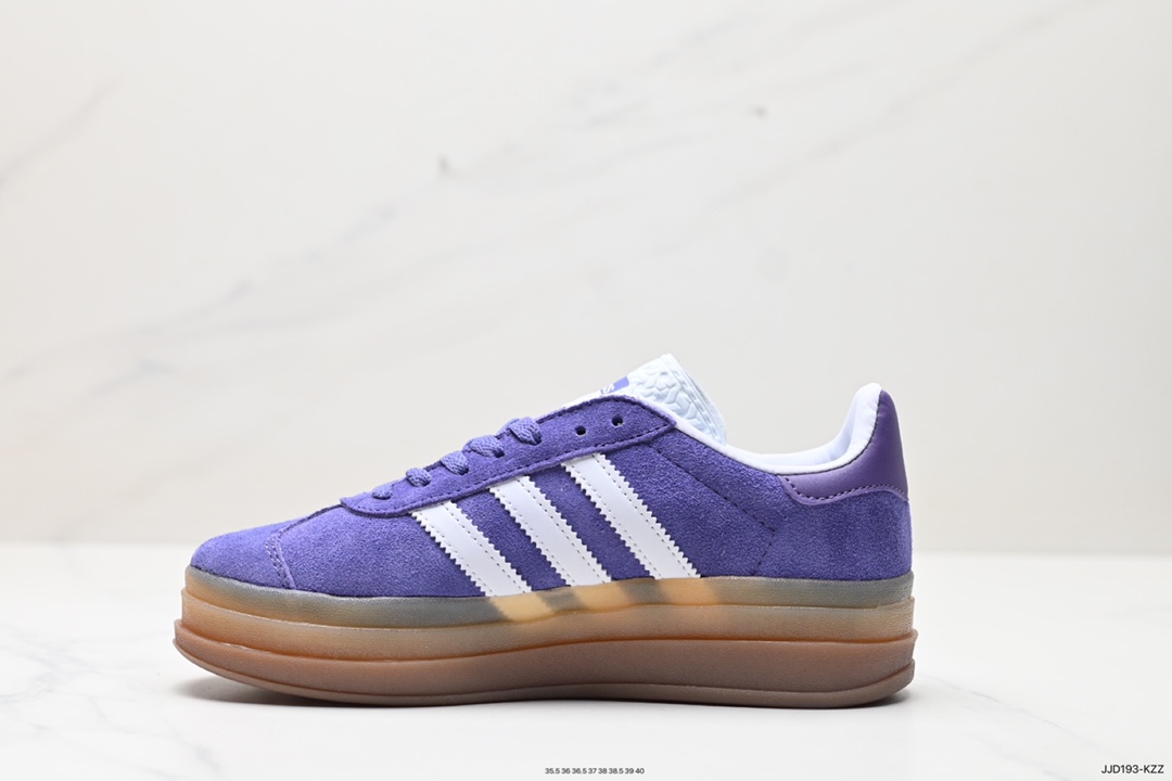 130 阿迪达斯Adidas Originals Gazelle Bold W 羚羊松糕系列板鞋 紫色生胶底” IE0419