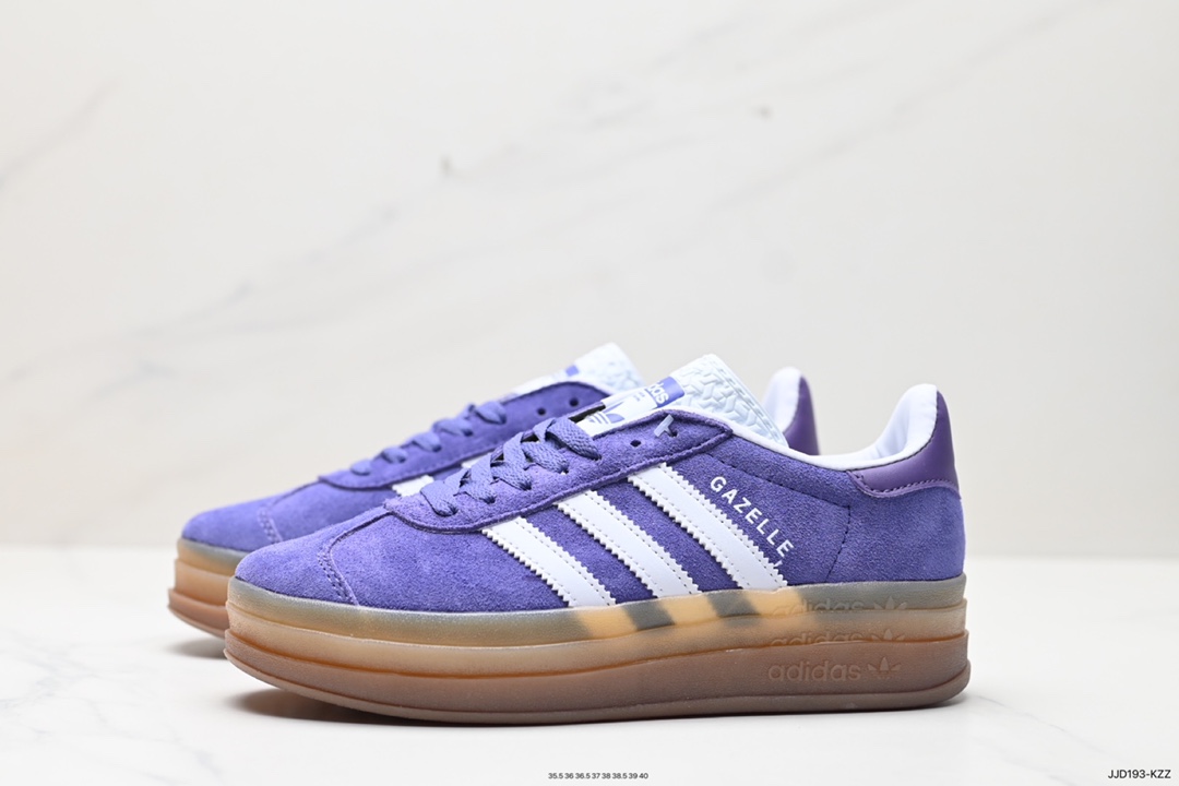 130 阿迪达斯Adidas Originals Gazelle Bold W 羚羊松糕系列板鞋 紫色生胶底” IE0419