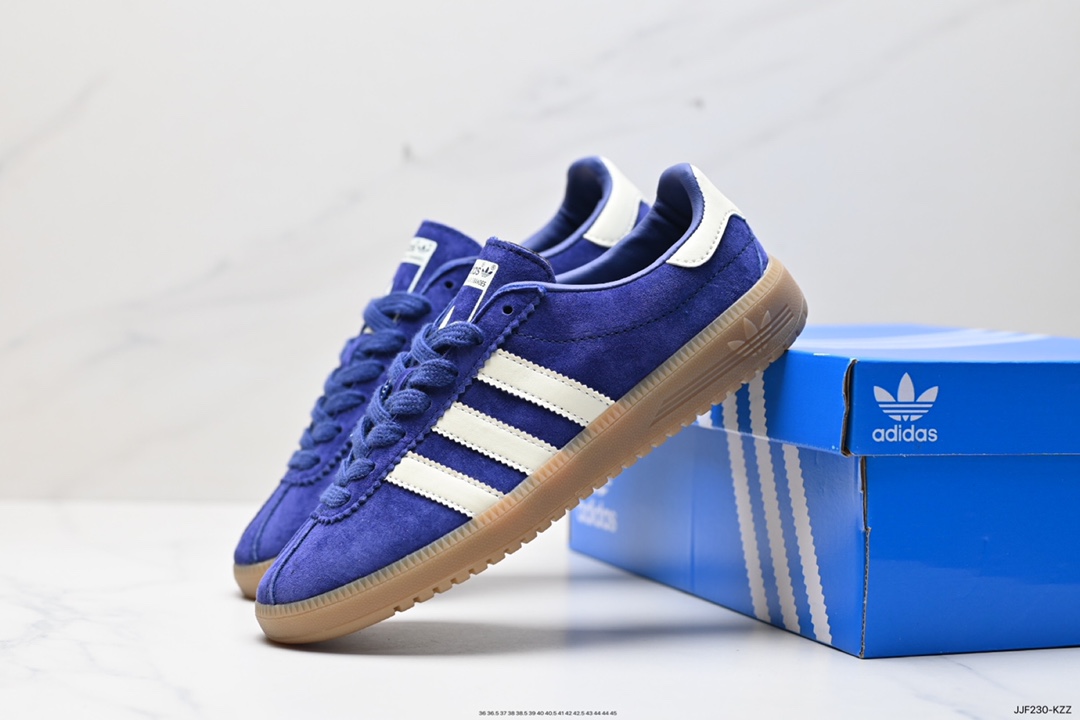 135 Adidas Originals Bermuda 绒面麂皮防滑耐磨轻便低帮板鞋ID4574