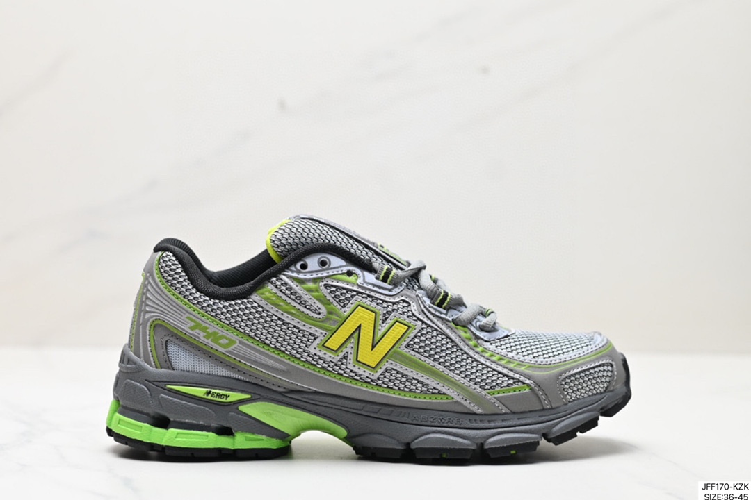 New Balance Shoes Sneakers Blue Grey Light Yellow Splicing Fabric Vintage