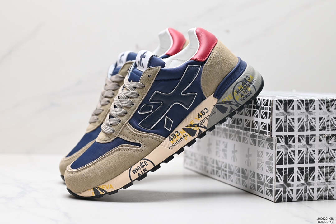 190 意大利高奢鞋履品牌·普瑞米亚达/Premiata Lander Trainers 兰诺系列米字低帮复古百搭休闲训练运动鞋