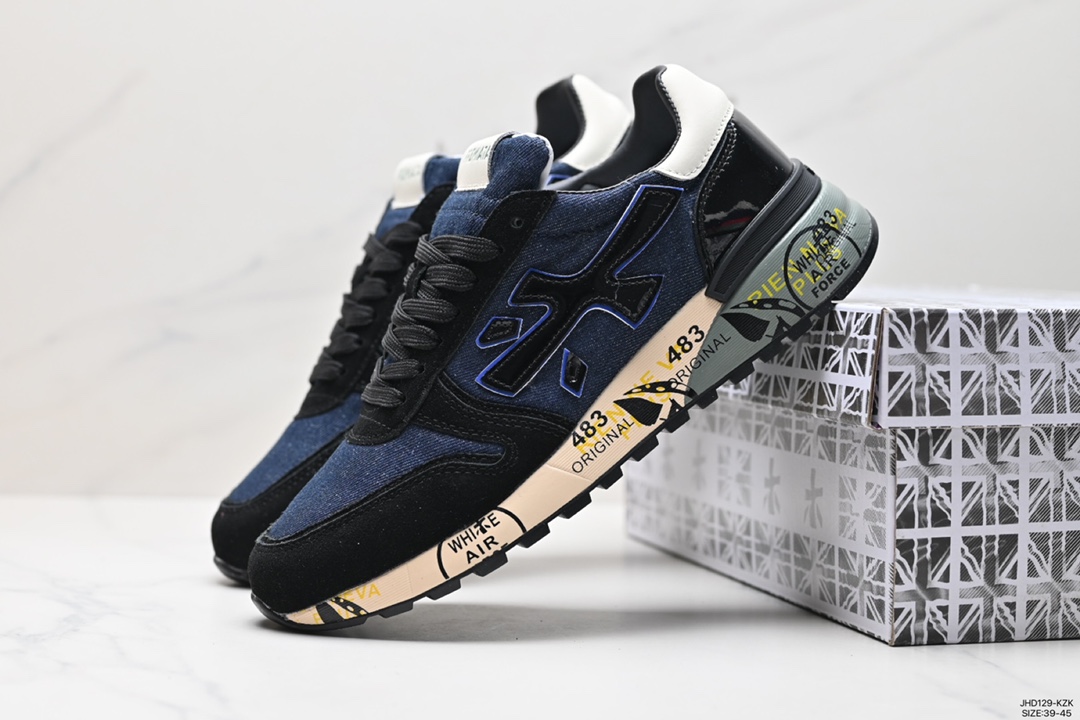 190 意大利高奢鞋履品牌·普瑞米亚达/Premiata Lander Trainers 兰诺系列米字低帮复古百搭休闲训练运动鞋