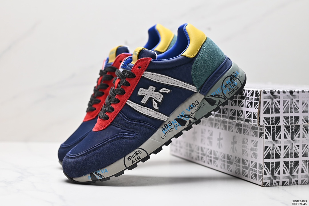 190 意大利高奢鞋履品牌·普瑞米亚达/Premiata Lander Trainers 兰诺系列米字低帮复古百搭休闲训练运动鞋