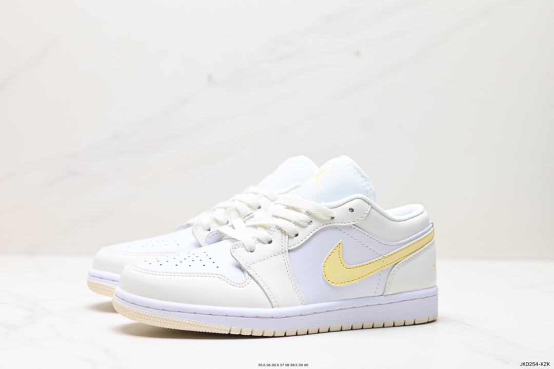 160 耐克Nike Air Jordan 1 Retro Low GS”White Pink Yellow Volt“AJ1乔丹一代篮球鞋 FV8486-181