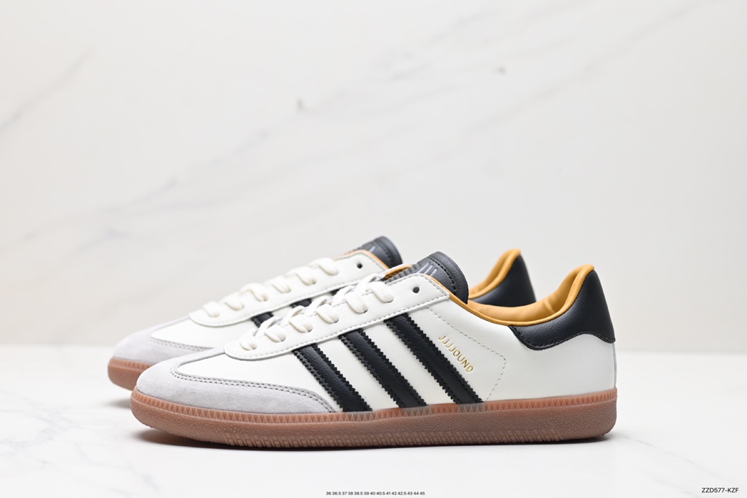 250 JJJJound x AD Originals Samba Classic”Studded Pack Black“桑巴舞板鞋“联名奶白灰黑”ID8708