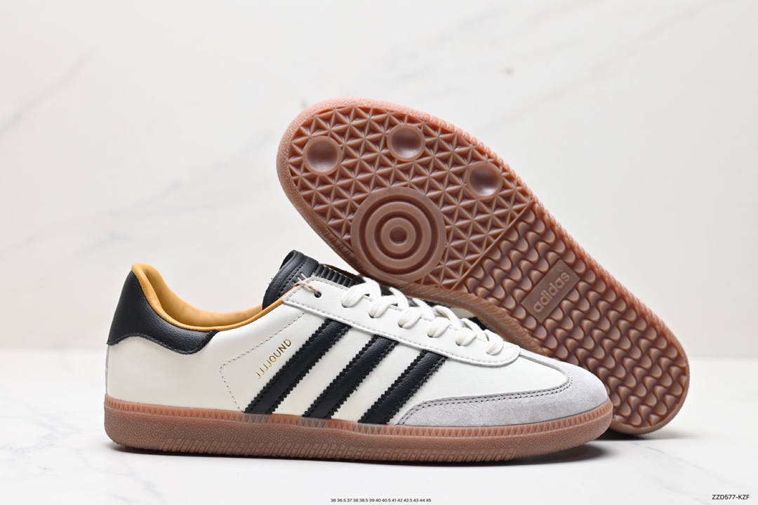 250 JJJJound x AD Originals Samba Classic”Studded Pack Black“桑巴舞板鞋“联名奶白灰黑”ID8708