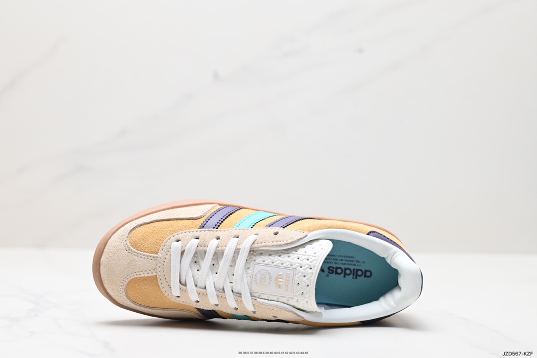 140 阿迪达斯Adidas Originals Gazelle Indoor 三叶草复古防滑耐磨低帮板鞋 IG1636