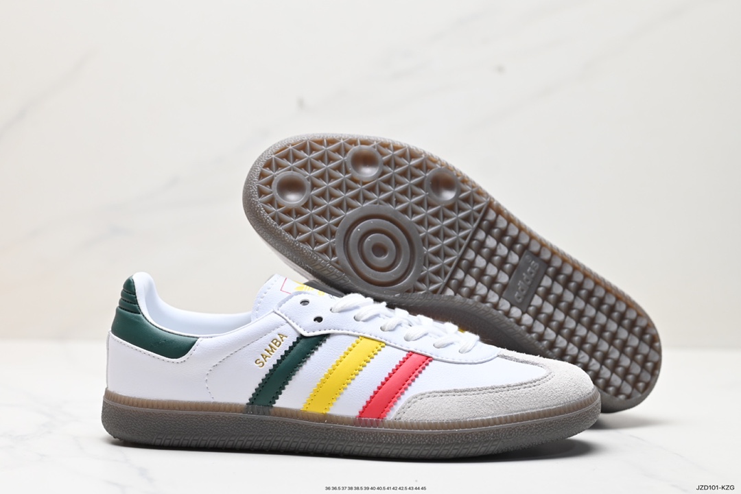 140 阿迪达斯三叶草Adidas Originals Samba Vegan OG”SPD”桑巴舞板鞋 IH3118