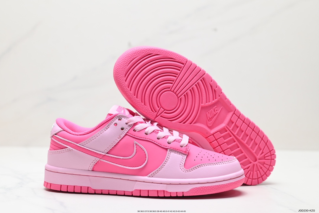 180 耐克Nike SB Dunk Low GS”Pink/White“扣篮系列低帮滑板板鞋“粉白朱颜粉面绑绳”DZ5196-600