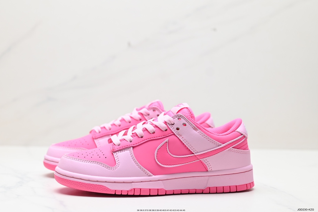 180 耐克Nike SB Dunk Low GS”Pink/White“扣篮系列低帮滑板板鞋“粉白朱颜粉面绑绳”DZ5196-600