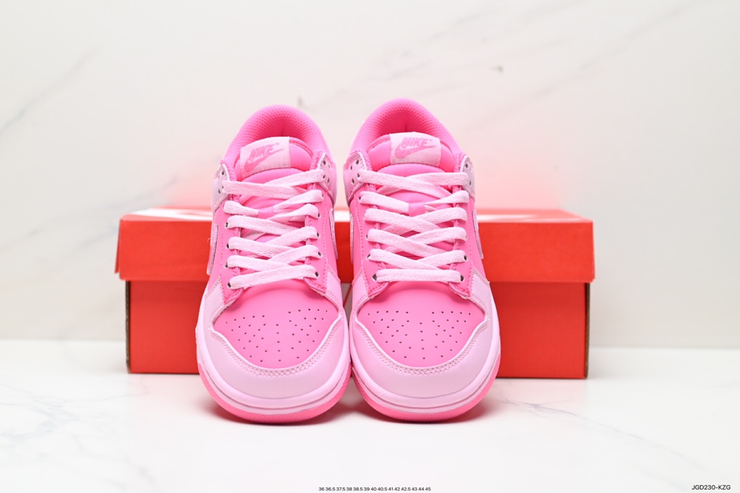 180 耐克Nike SB Dunk Low GS”Pink/White“扣篮系列低帮滑板板鞋“粉白朱颜粉面绑绳”DZ5196-600