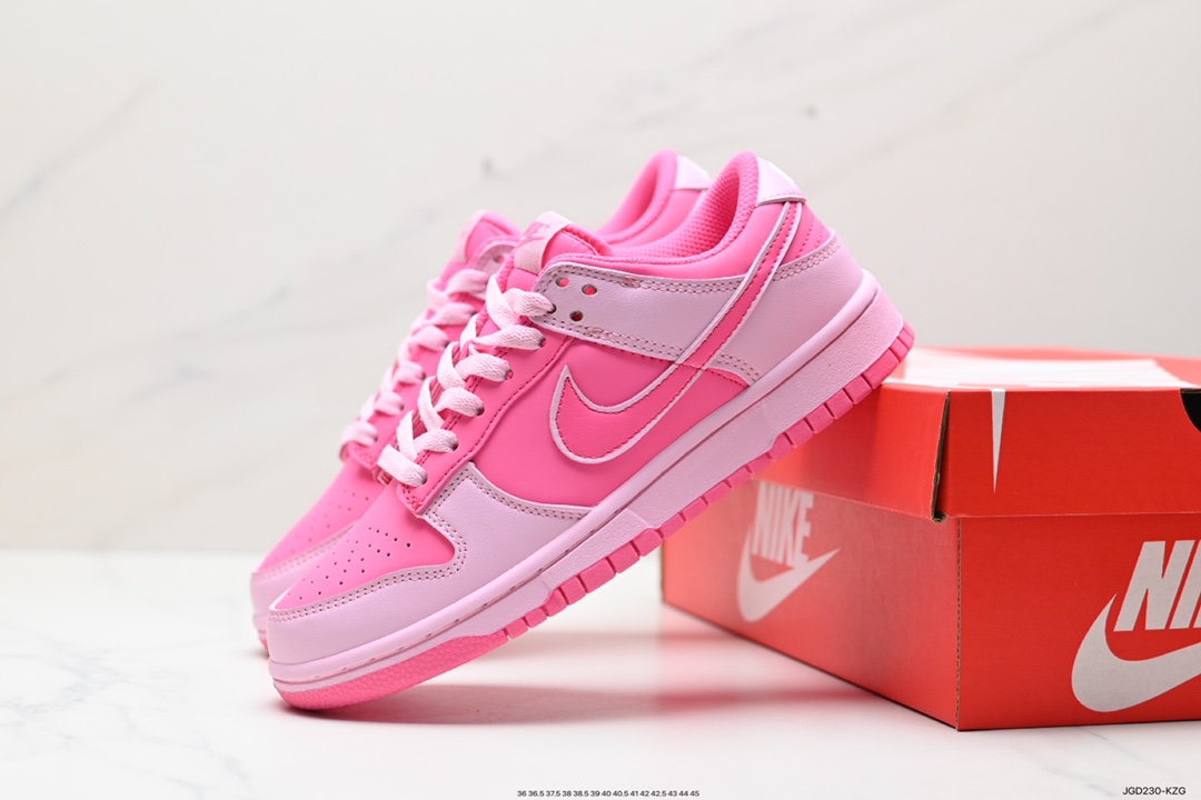 180 耐克Nike SB Dunk Low GS”Pink/White“扣篮系列低帮滑板板鞋“粉白朱颜粉面绑绳”DZ5196-600