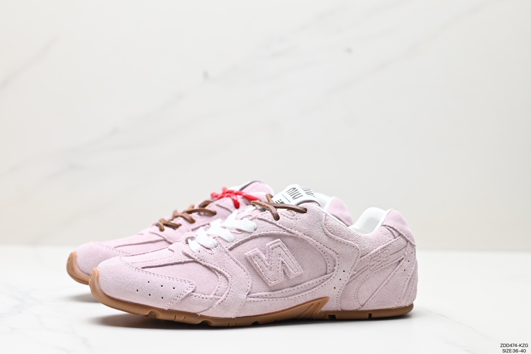 230 美缪缪MiuMiu x NB新百伦New Balance 530 SL系列低帮慢跑鞋“联名翻毛卡其鞋带”5E165E_Z5O_F0401_F_D005