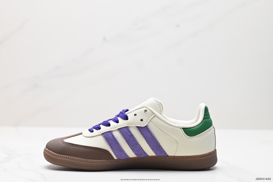 140 Adidas Originals Wmns Samba OG”Off White”桑巴舞板鞋“蓝莓优格塔米紫绿咖啡底”  ID8349