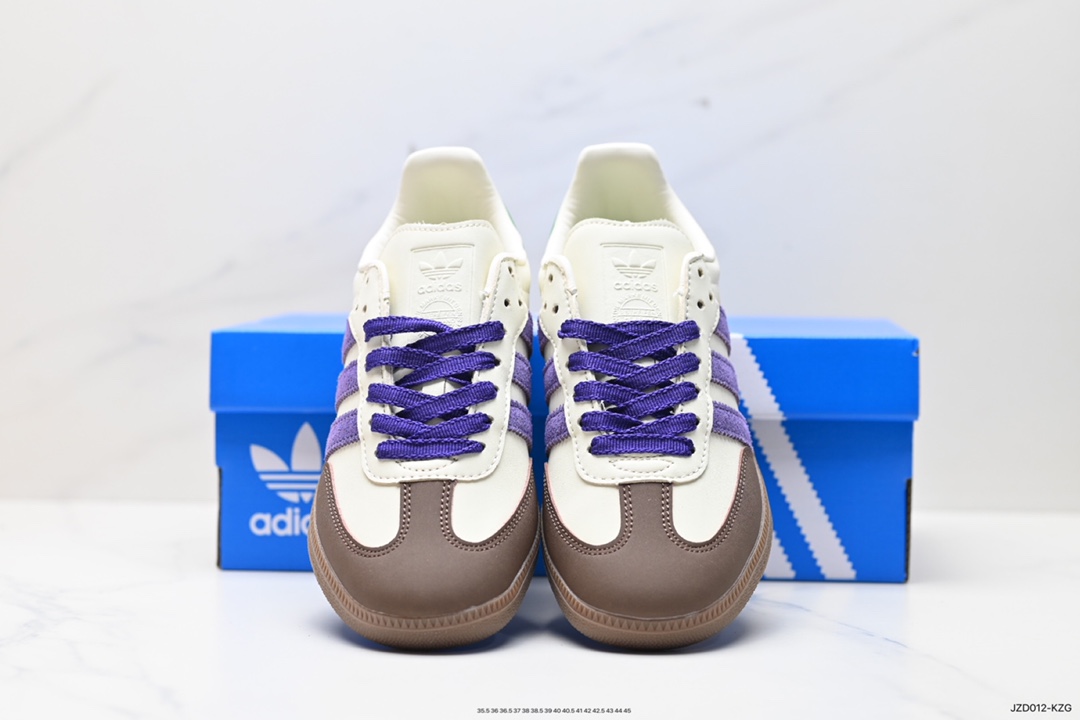 140 Adidas Originals Wmns Samba OG”Off White”桑巴舞板鞋“蓝莓优格塔米紫绿咖啡底”  ID8349