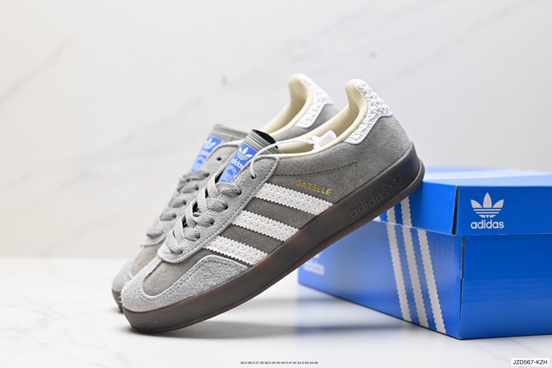 140 阿迪达斯Adidas Originals Gazelle Indoor 三叶草复古防滑耐磨低帮板鞋  IF1807