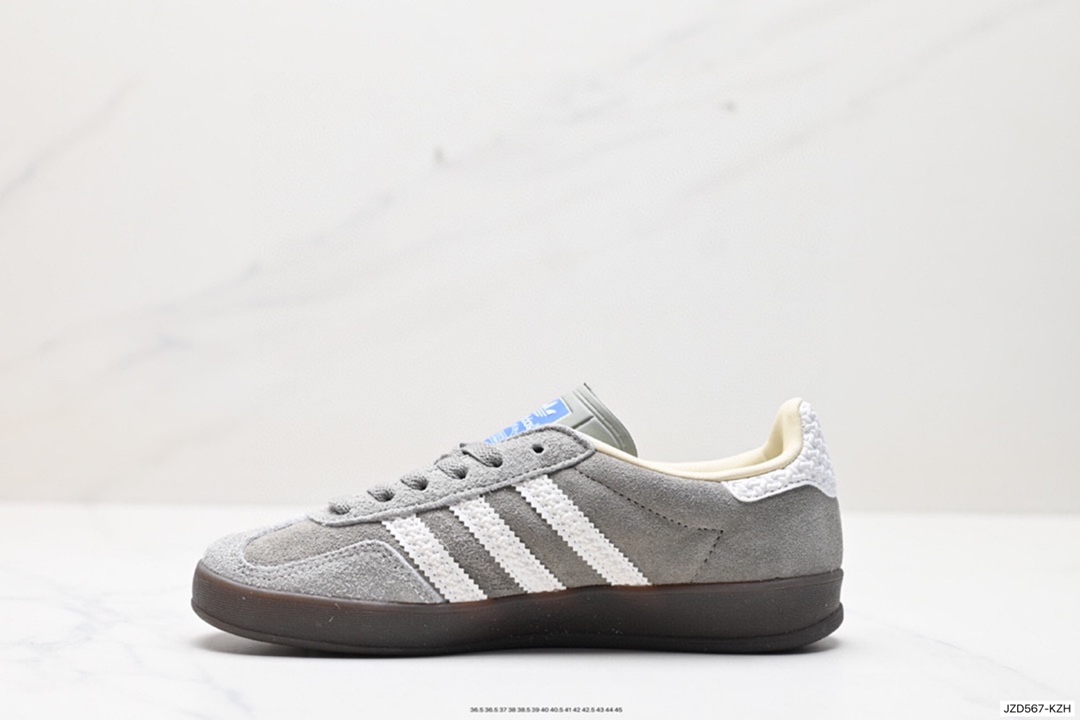 140 阿迪达斯Adidas Originals Gazelle Indoor 三叶草复古防滑耐磨低帮板鞋  IF1807