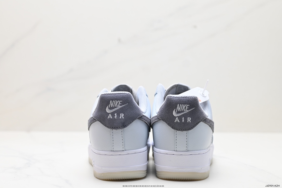 130 耐克Nike Air Force 1”07 Low”Light Smoke Grey”空军一号板鞋“浅烟灰深灰钩子 FJ4170-001