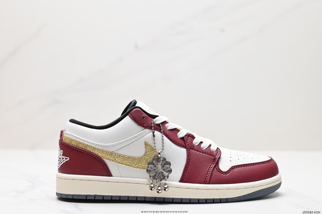 耐克Nike Air Jordan 1 Low SE”Chinese New Year“AJ1乔丹一代低帮篮球鞋“龙年白酒红金黄”FJ5735-100