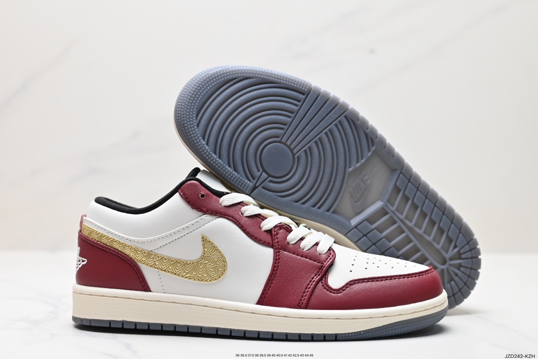 耐克Nike Air Jordan 1 Low SE”Chinese New Year“AJ1乔丹一代低帮篮球鞋“龙年白酒红金黄”FJ5735-100