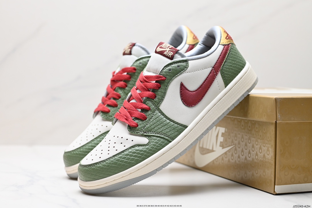 耐克Nike Air Jordan 1 Low SE”Chinese New Year“AJ1乔丹一代低帮篮球鞋“龙年白酒红金黄”FJ5735-100