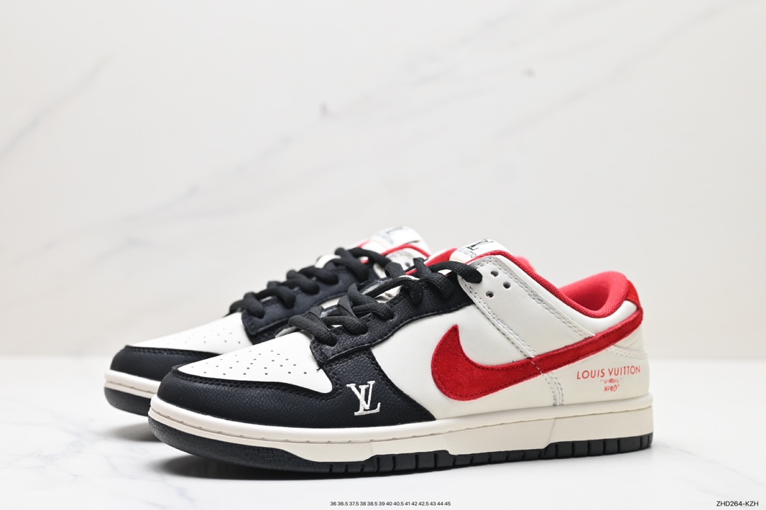 300 LV x Nike Dunk Low 米黑红  JH8035-931