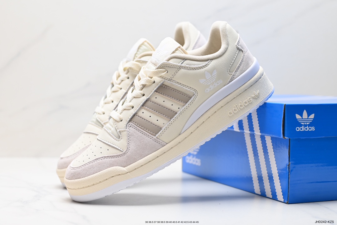 190 Adidas Forum EXHIBIT Low 三叶草低邦经典魔术贴复古板鞋 IG3964