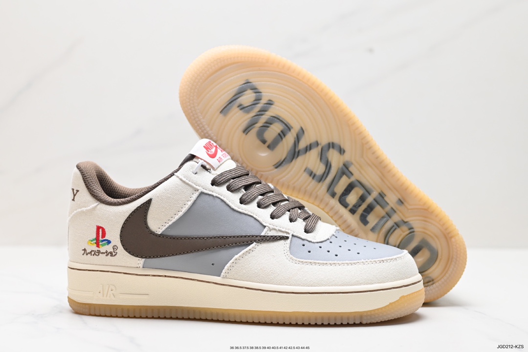 180 耐克NK Travis Scott x Playstation x Nike Air Force1 Low三方联名 BQ5826-208